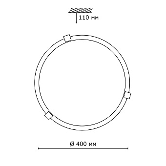 Светильник настенно-потолочный Sonex Duna 253 золото 200Вт E27