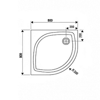 Душевой поддон RAVAK Elipso Pro XA234411010 80х80см
