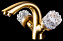 Смеситель для раковины Boheme Crystal 311-CRST бронза