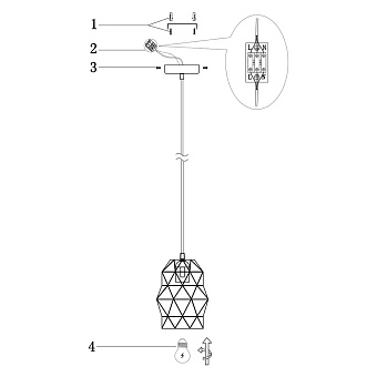Светильник подвесной Maytoni Louvre MOD199-PL-03-W 60Вт E27