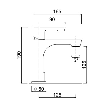 Смеситель для раковины SIMAS Б/С смесители OSMML cr хром