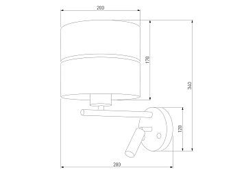 Светильник настенный TK Lighting Hilton 4176 60Вт E27
