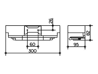 Полка в ванную квадратная Keuco Edition 11 11159010000 1-ярусная 1х30см хром