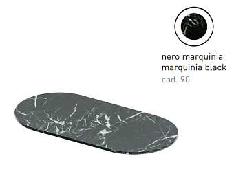 Столешница ArtCeram Flair 4.0 TFA010 90 Мрамор 48х95см nero marquinia