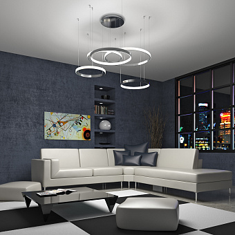 Светильник подвесной Eurosvet Posh 90275/5 хром Smart 160Вт LED