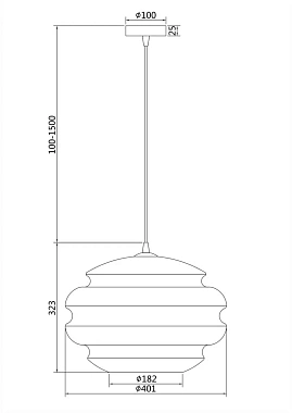 Светильник подвесной Maytoni Ruche P078PL-01SG 60Вт E27
