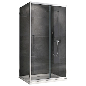 Угловое ограждение Abber Schwarzer Diamant AG30110H-S85 195х85см стекло прозрачное
