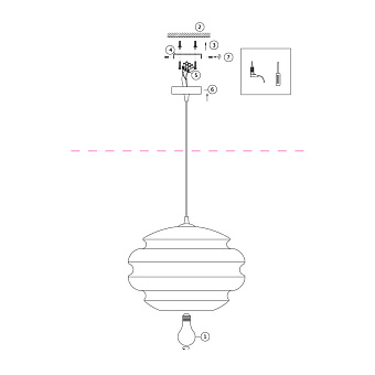 Светильник подвесной Maytoni Ruche P078PL-01AM 60Вт E27
