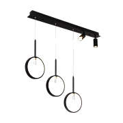 Светильник подвесной Eurosvet Verge 90249/5 черный 80Вт LED