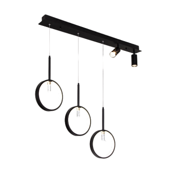 Светильник подвесной Eurosvet Verge 90249/5 черный 80Вт LED
