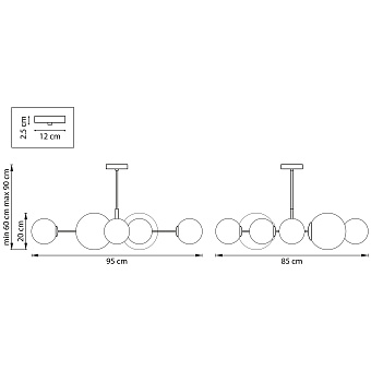 Люстра потолочная Lightstar Croco 815480 40Вт 8 лампочек E14