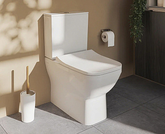 Унитаз напольный VITRA Integra Square 9833B003-7205 безободковый с микролифтом