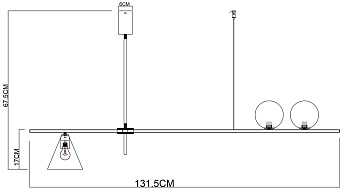 Светильник подвесной Arte Lamp JACOB A7029PL-3BK 40Вт E27