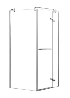 Угловое ограждение Azario Montreal AZ-NWG1231-R 200х90см стекло прозрачное