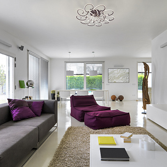 Светильник потолочный Eurosvet Rosca 90236/10 чёрный кофе Smart 300Вт LED