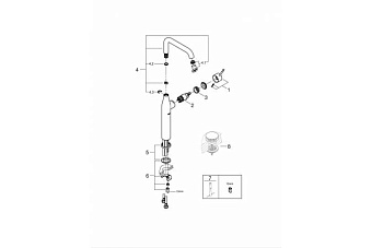 Смеситель для раковины GROHE Essence New 32901GN1 золото