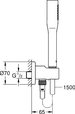 Душевой штуцер GROHE 26483000 хром