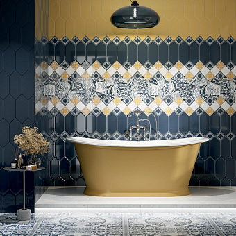 Декор KERAMA MARAZZI Алмаш HGD\B512\35000 1 жёлтый 34х14см 0,48кв.м.