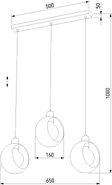 Светильник подвесной TK Lighting Cyklop 2743 60Вт E27
