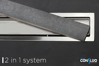 Щелевой душевой трап Pestan Confluo Premium Line 550 59,6х13,6см горизонтальный сток