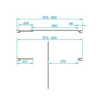 Душевая дверь RGW Passage 41080207-11 PA-02 NEW 185х70см стекло прозрачное