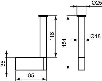 Держатель запасных рулонов IDEAL STANDARD CONNECT N1383AA хром