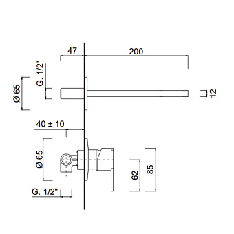 Смеситель для раковины SIMAS Б/С смесители BEMMLM cr хром