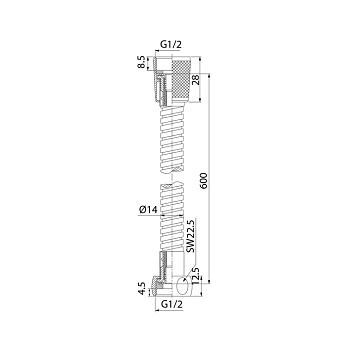 Душевой шланг IDDIS A50211 0.6 60см хром