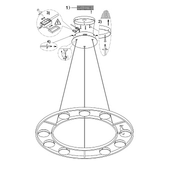 Светильник подвесной Maytoni Fad MOD070PL-L63W3K 54Вт LED