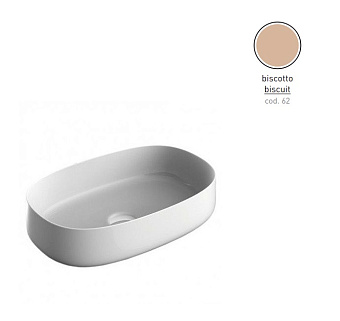 Раковина накладная ArtCeram Cognac COL003 62 00 55х35см