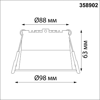 Светильник точечный встраиваемый Novotech TRAN 358902 12Вт LED