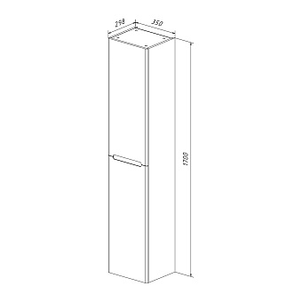 Пенал напольный LEMARK Buno LM04B35P 30х35х170см белый
