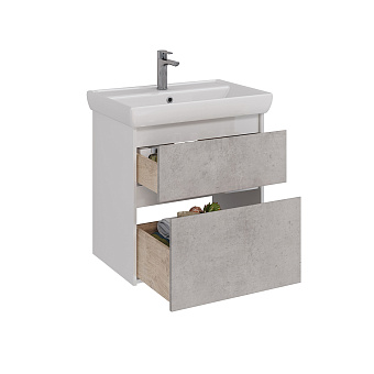 Тумба под раковину напольная LEMARK Combi LM03C70T-Beton 44х64,4х65см