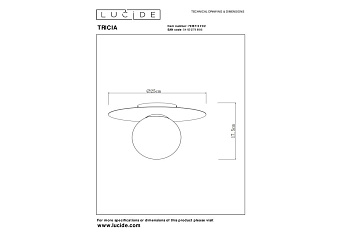 Светильник потолочный Lucide TRICIA 79187/01/02 15Вт E27