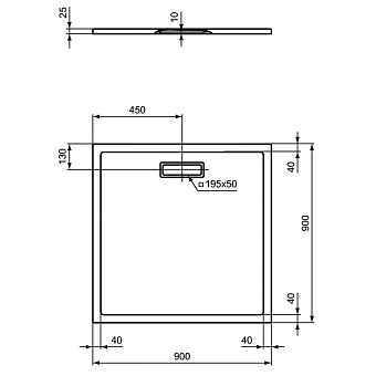 Душевой поддон IDEAL STANDARD ULTRAFLAT NEW T4467V3 90х90см