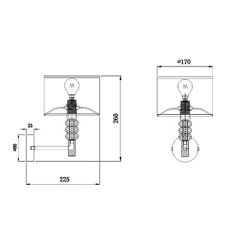 Бра Maytoni Lincoln MOD527WL-01N 40Вт E14