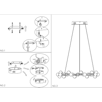 Светильник подвесной Maytoni Tessara MOD081PL-L60G3K 68Вт LED