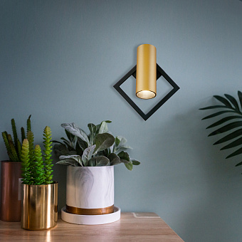 Светильник настенный Eurosvet Turro 20091/1 LED черный/ золото 10Вт LED