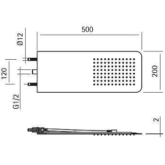 Верхний душ Cisal Xion DS016410D1 нержавейка