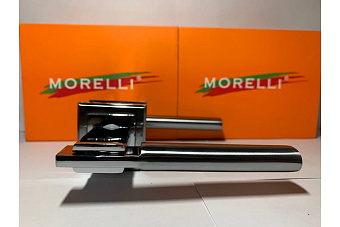 Дверная ручка нажимная MORELLI УПОЕНИЕ MH-13 SC/CP-S матовый никель/хром