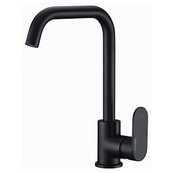 Смеситель для кухни WASSERKRAFT Elbe 7400 7407 поворотный излив чёрный