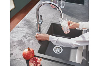 Смеситель для кухни GROHE Blue Pure BauCurve 30385000 высокий излив хром