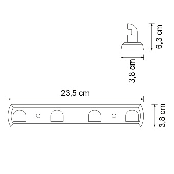 Крючок WASSERKRAFT Kammel K-8300 K-8374 хром