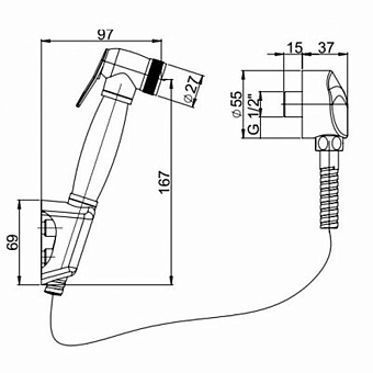Гигиенический душ Paini Arona ARCR690/574 хром
