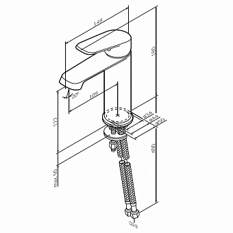 Смеситель для раковины AM-PM Func F8F02122 чёрный