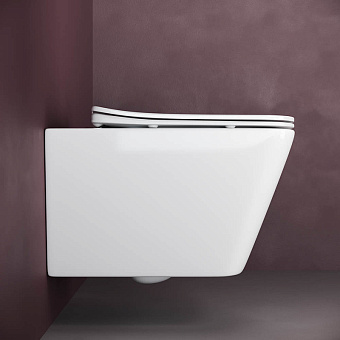 Унитаз подвесной Ceramica Nova METRIC CN3007 безободковый с микролифтом