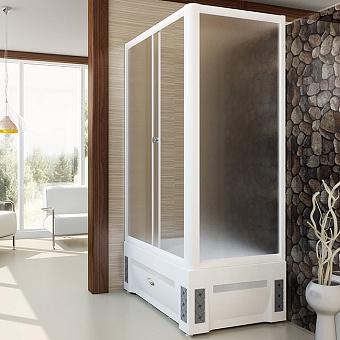 Душевая кабина RADOMIR Верчелли 1-03-1-1-0-0131 81х119х227см стекло матовое