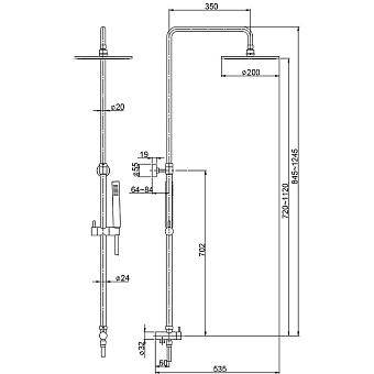 Душевая система Paini RS 50CR191ART4P3 хром