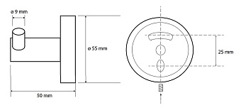 Крючок BEMETA Brilo 161106032 золото глянец