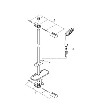 Душевой гарнитур GROHE Euphoria 110 Massage 27231001 хром